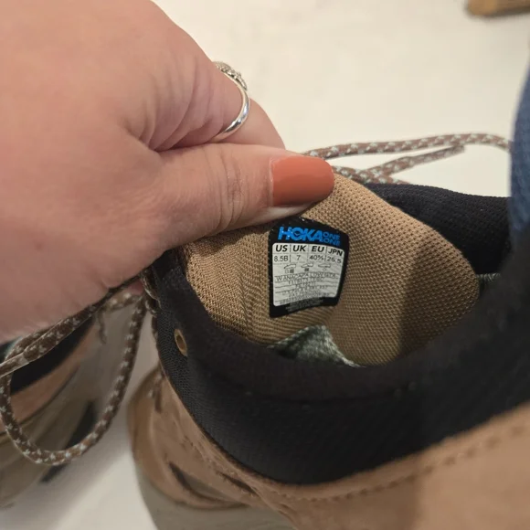 Hoka Anacapa Low GTX Waterproof Leather Hiking Shoe Brown Tan Womens Size 8.5B - Picture 5 of 9